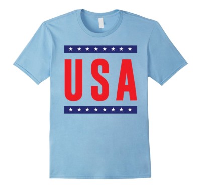 Fun Shirts USA Patriotic Colors (light blue shirt)