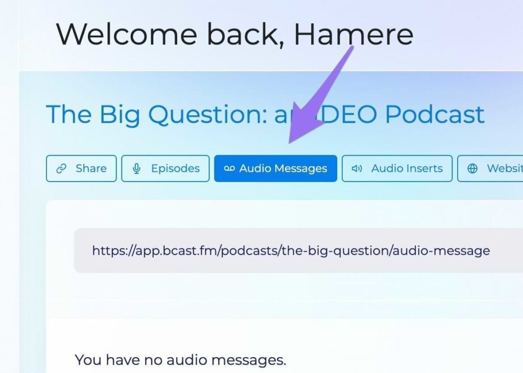 bCast podcast hosting audio messages