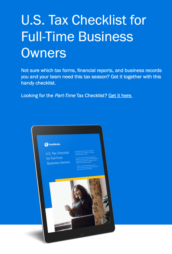 Tax Checklist Freshbooks