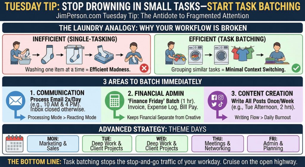 Task Batching Examples Stop Drowning in Small Tasks. Start Task Batching — Jim Person ...